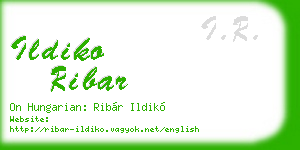 ildiko ribar business card