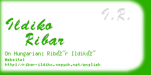 ildiko ribar business card